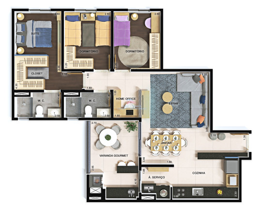 Imagem Apartamento com 2 Quartos à Venda, 58 m² em Jardim Do Lago - Jundiaí Imagem Apartamento com 2 Quartos à Venda, 58 m² em Jardim Do Lago - Jundiaí