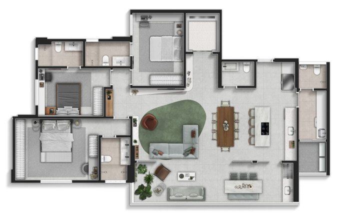 Imagem Apartamento com 3 Quartos à Venda, 164 m² em Park Lozandes - Goiânia Imagem Apartamento com 3 Quartos à Venda, 164 m² em Park Lozandes - Goiânia