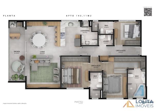 Imagem Apartamento com 3 Quartos à Venda, 128 m² em Cacupé - Florianopolis Imagem Apartamento com 3 Quartos à Venda, 128 m² em Cacupé - Florianopolis