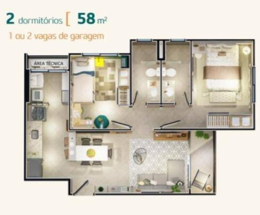 Imagem Apartamento com 2 Quartos à Venda, 58 m² em Rio Madeira - Porto Velho Imagem Apartamento com 2 Quartos à Venda, 58 m² em Rio Madeira - Porto Velho