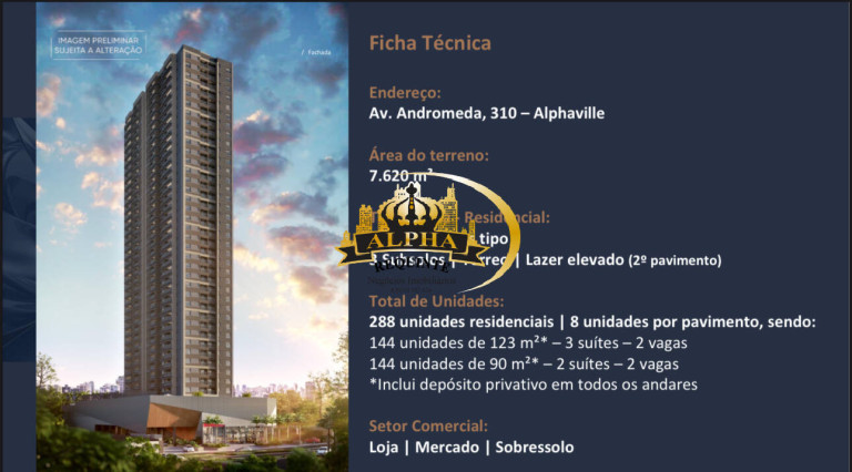 Apartamento com 3 Quartos à Venda, 123 m² em Alphaville - Barueri