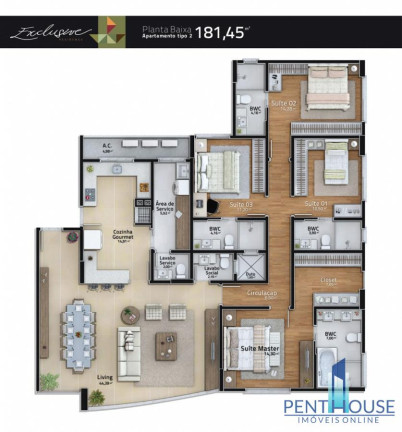 Imagem Apartamento com 3 Quartos à Venda, 181 m² em Fazenda - Itajaí