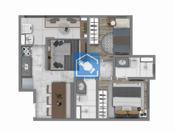 Imagem Apartamento com 2 Quartos à Venda, 47 m² em Socorro - São Paulo