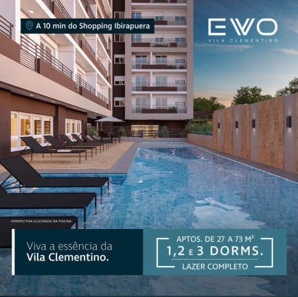 Apartamento com 1 Quarto à Venda, 27 m² em Vila Clementino - São Paulo