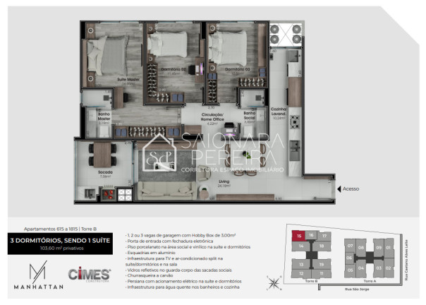 Imagem Apartamento com 3 Quartos à Venda, 133 m² em Floresta - São José