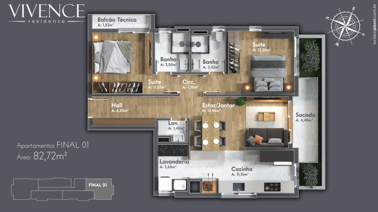 Imagem Apartamento com 1 Quarto à Venda, 48 m² em Centro - Canela Imagem Apartamento com 1 Quarto à Venda, 48 m² em Centro - Canela