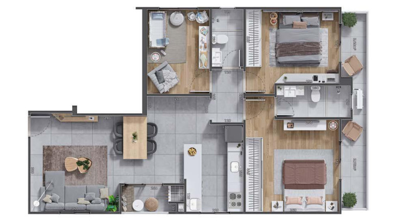 Imagem Apartamento com 2 Quartos à Venda, 155 m² em Novo Mundo - Curitiba
