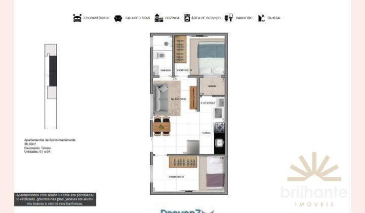 Imagem Apartamento com 2 Quartos à Venda, 40 m² em Vila Carrão - São Paulo