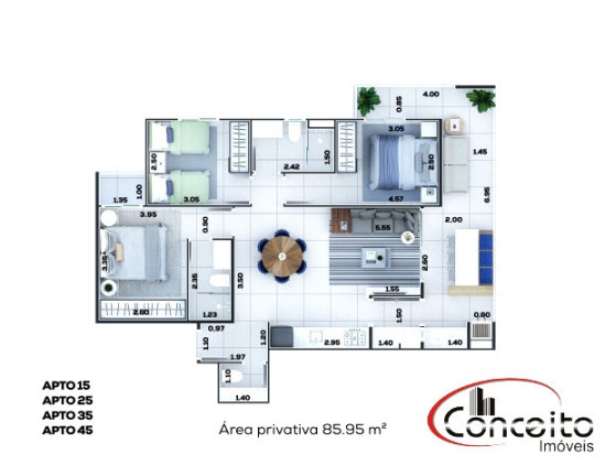 Imagem Apartamento com 3 Quartos à Venda, 85 m² em Itaguá - Ubatuba