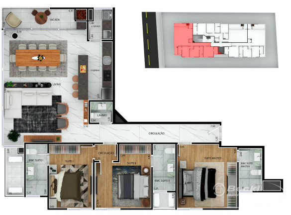 Imagem Apartamento com 3 Quartos à Venda, 113 m² em América - Joinville Imagem Apartamento com 3 Quartos à Venda, 113 m² em América - Joinville