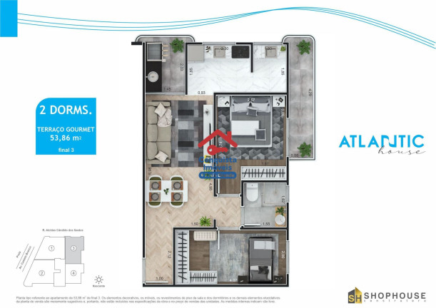 Imagem Apartamento com 2 Quartos à Venda, 75 m² em Maracanã - Praia Grande
