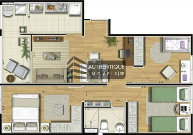 Imagem Apartamento com 3 Quartos à Venda, 59 m² em Vila Assunção - Santo André Imagem Apartamento com 3 Quartos à Venda, 59 m² em Vila Assunção - Santo André