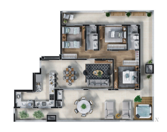 Imagem Cobertura com 3 Quartos à Venda, 158 m² em Estreito - Florianópolis Imagem Cobertura com 3 Quartos à Venda, 158 m² em Estreito - Florianópolis