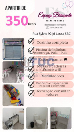 Imóvel Comercial para Alugar, 80 m² em Jardim Laura - São Bernardo Do Campo