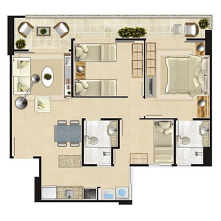 Imagem Apartamento com 3 Quartos à Venda, 70 m² em Parque Iracema - Fortaleza Imagem Apartamento com 3 Quartos à Venda, 70 m² em Parque Iracema - Fortaleza