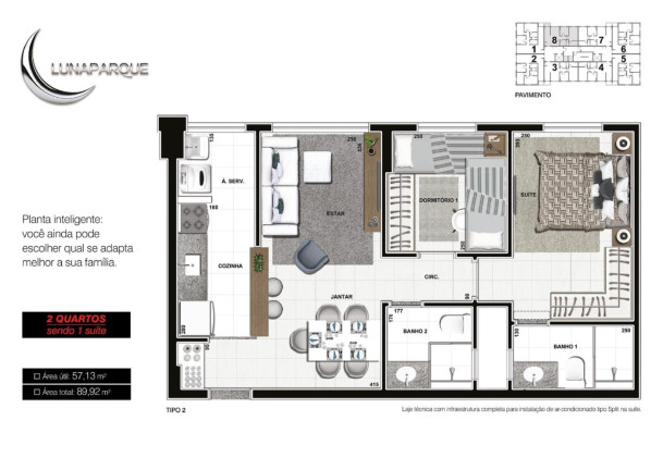 Imagem Apartamento com 2 Quartos à Venda, 57 m² em Veraliz - Londrina Imagem Apartamento com 2 Quartos à Venda, 57 m² em Veraliz - Londrina