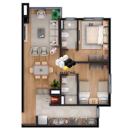 Imagem Apartamento com 1 Quarto à Venda, 55 m² em Carniel - Gramado Imagem Apartamento com 1 Quarto à Venda, 55 m² em Carniel - Gramado