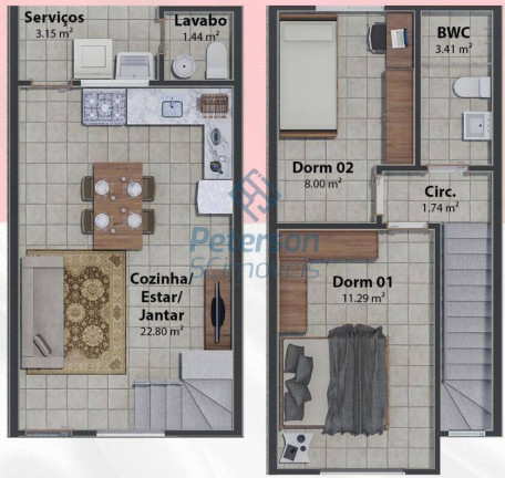 Imagem Sobrado com 2 Quartos à Venda, 62 m² em Limeira - Brusque