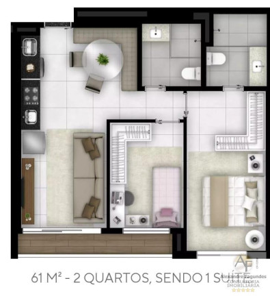Imagem Apartamento com 2 Quartos à Venda, 61 m² em Setor Bueno - Goiânia Imagem Apartamento com 2 Quartos à Venda, 61 m² em Setor Bueno - Goiânia