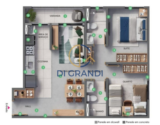 Imagem Imóvel com 2 Quartos à Venda, 41 m² em Galleria - Campinas Imagem Imóvel com 2 Quartos à Venda, 41 m² em Galleria - Campinas