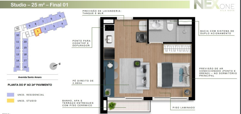Imagem Apartamento com 1 Quarto à Venda, 24 m² em Vila Nova Conceição - São Paulo Imagem Apartamento com 1 Quarto à Venda, 24 m² em Vila Nova Conceição - São Paulo