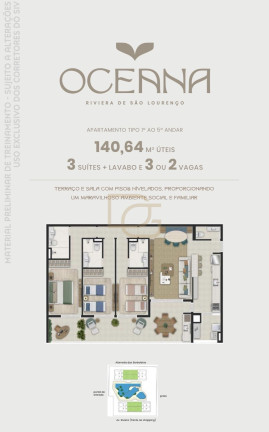 Apartamento com 3 Quartos à Venda, 140 m² em Riviera - Bertioga