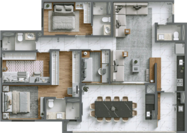 Imagem Apartamento com 3 Quartos à Venda, 125 m² em Alto Do Ipiranga - São Paulo
