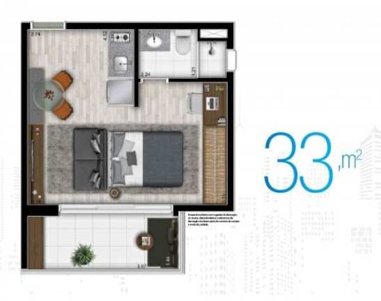 Imagem Apartamento com 2 Quartos à Venda, 55 m² em Centro - São Paulo