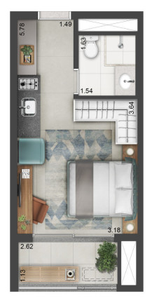 Imagem Imóvel com 1 Quarto à Venda, 24 m² em Santo Amaro - São Paulo Imagem Imóvel com 1 Quarto à Venda, 24 m² em Santo Amaro - São Paulo