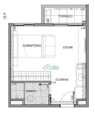 Imagem Studio com 1 Quarto para Alugar, 28 m² em Pinheiros - São Paulo Imagem Studio com 1 Quarto para Alugar, 28 m² em Pinheiros - São Paulo