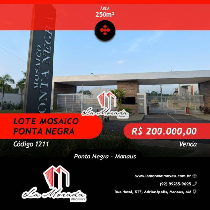 Terreno à Venda, 250 m² em Ponta Negra - Manaus