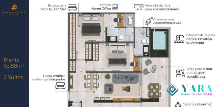 Imagem Apartamento com 2 Quartos à Venda, 70 m² em Tenorio - Ubatuba