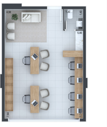 Imagem Sala Comercial à Venda, 39 m² em água Verde - Curitiba
