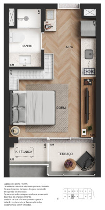 Imagem Apartamento com 1 Quarto à Venda, 41 m² em Perdizes - São Paulo