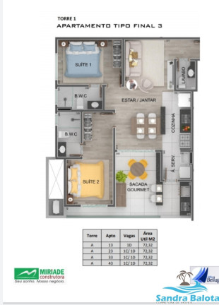 Imagem Apartamento com 2 Quartos à Venda, 67 m² em Itaguá - Ubatuba