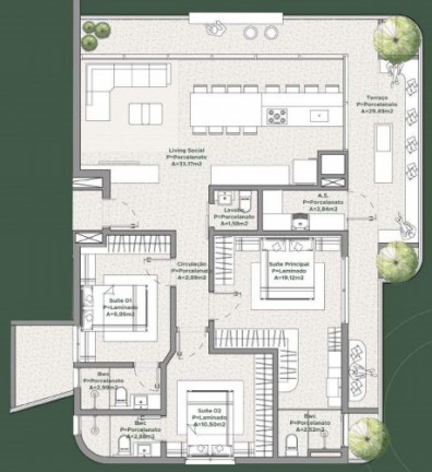 Imagem Apartamento com 3 Quartos à Venda, 12.436 m² em Fazenda - Itajaí