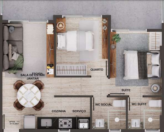 Imagem Apartamento com 2 Quartos à Venda, 44 m² em Cabo Branco - João Pessoa Imagem Apartamento com 2 Quartos à Venda, 44 m² em Cabo Branco - João Pessoa
