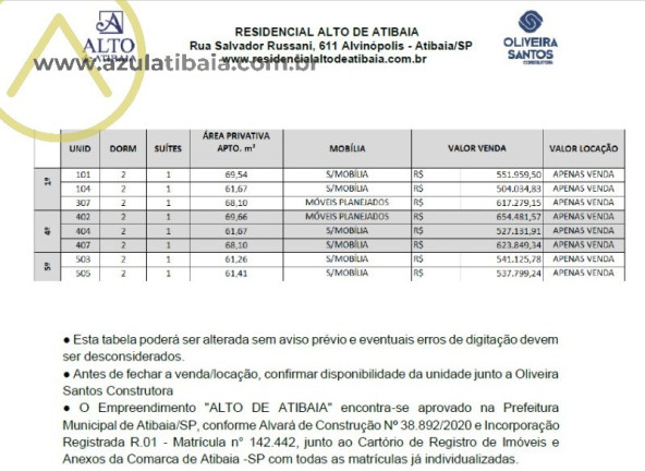 Imagem Apartamento com 2 Quartos à Venda, 61 m² em Alvinópolis - Atibaia Imagem Apartamento com 2 Quartos à Venda, 61 m² em Alvinópolis - Atibaia