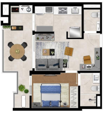 Imagem Apartamento com 1 Quarto à Venda, 54 m² em Boqueirão - Santos Imagem Apartamento com 1 Quarto à Venda, 54 m² em Boqueirão - Santos
