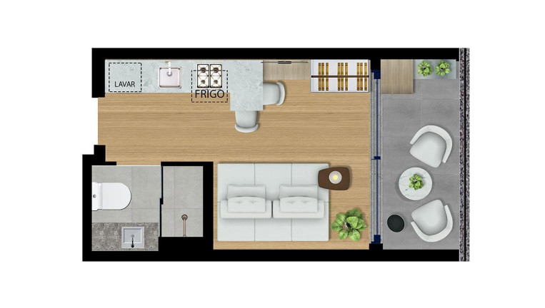 Imagem Imóvel com 1 Quarto à Venda, 19 m² em Centro - Curitiba Imagem Imóvel com 1 Quarto à Venda, 19 m² em Centro - Curitiba