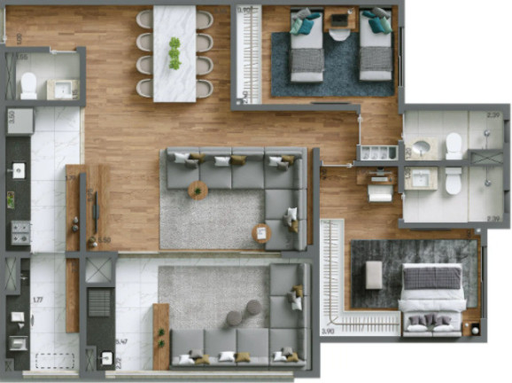 Imagem Apartamento com 3 Quartos à Venda, 125 m² em Alto Do Ipiranga - São Paulo