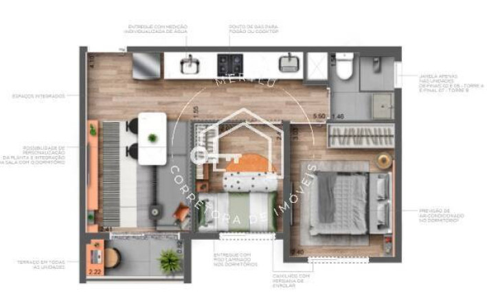 Imagem Apartamento com 2 Quartos à Venda, 35 m² em Pompéia - São Paulo