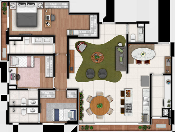 Imagem Apartamento com 3 Quartos à Venda, 130 m² em Jardim América - Goiânia Imagem Apartamento com 3 Quartos à Venda, 130 m² em Jardim América - Goiânia