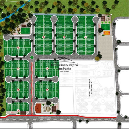 Terreno à Venda, 129 m² em São Dimas - Condomínio Residencial Vila Nova - Guaratinguetá