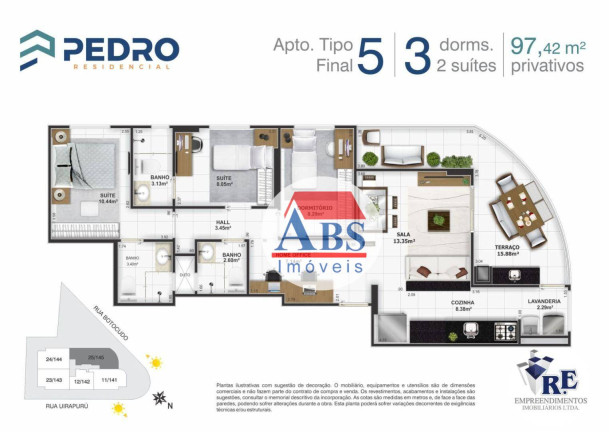 Apartamento com 2 Quartos à Venda, 80 m² em Tupi - Praia Grande