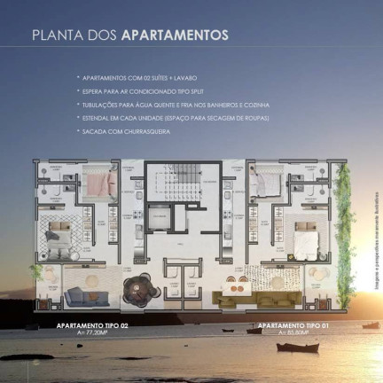 Imagem Apartamento com 2 Quartos à Venda, 77 m² em Perequê - Porto Belo Imagem Apartamento com 2 Quartos à Venda, 77 m² em Perequê - Porto Belo