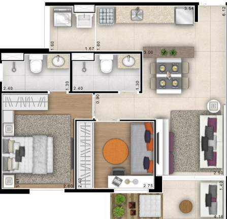 Imagem Apartamento com 2 Quartos à Venda, 59 m² em Belenzinho - São Paulo Imagem Apartamento com 2 Quartos à Venda, 59 m² em Belenzinho - São Paulo