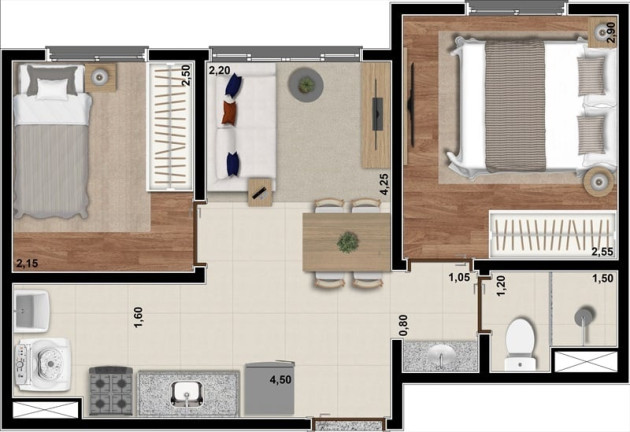Imagem Apartamento com 1 Quarto à Venda, 24 m² em Jabaquara - São Paulo