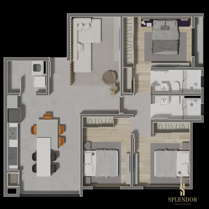 Imagem Apartamento com 3 Quartos à Venda, 92 m² em Nações - Indaial Imagem Apartamento com 3 Quartos à Venda, 92 m² em Nações - Indaial