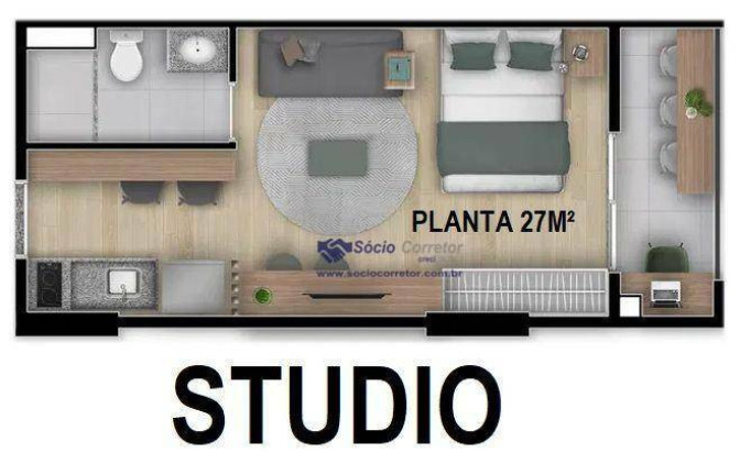 Imagem Studio com 1 Quarto à Venda, 27 m² em Vila Pompeia - São Paulo Imagem Studio com 1 Quarto à Venda, 27 m² em Vila Pompeia - São Paulo